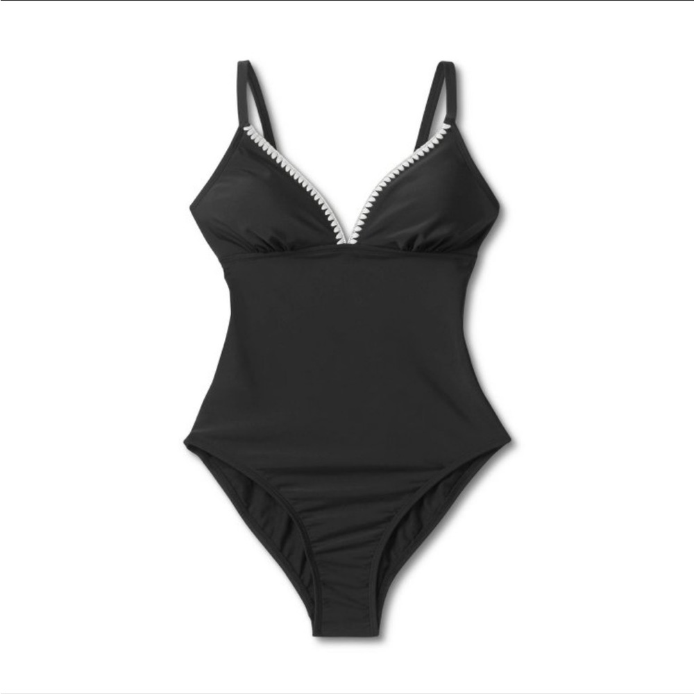 Kona Sol Crochet Shell Stitch Medium Coverage One Piece Swimsuit